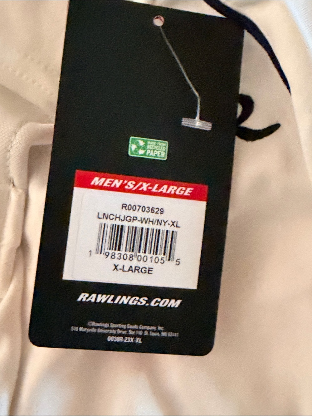 Russell Athletic Men’s Pants - White with Black Tag